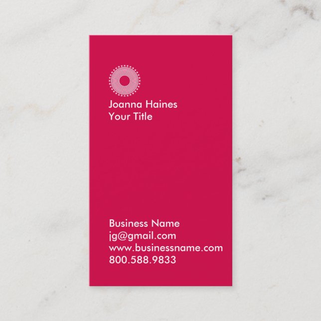 Modern Typographic Business Cards (Front)