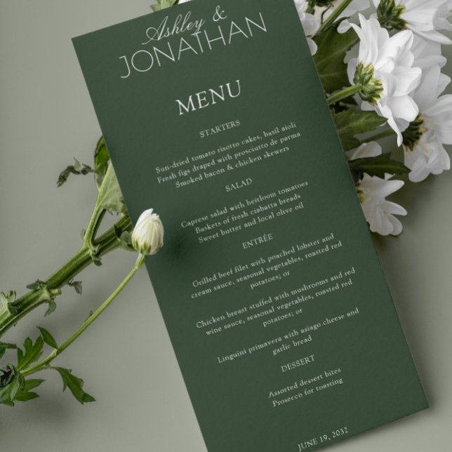 Modern Typographic-Centric Wedding Reception Menu (Creator Uploaded)