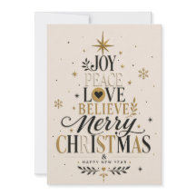 Modern Typographic Christmas Card