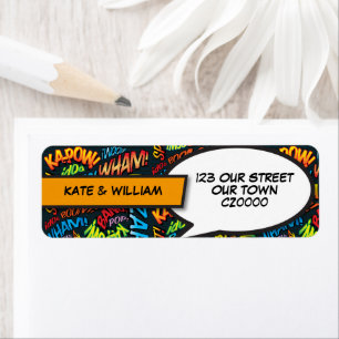 Modern Typographic Fun Comic Return Address