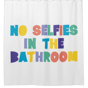 Modern Typographic Shower Curtain