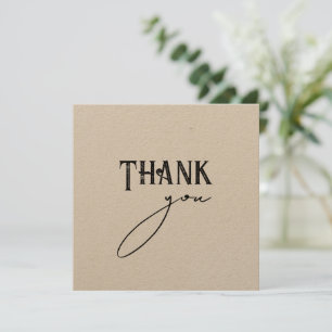Modern Typographic Thank You Card