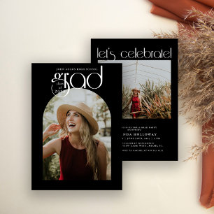 Modern Typography 2 Photo Graduation Invitation