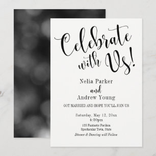 Modern Typography After Wedding Celebration Invitation