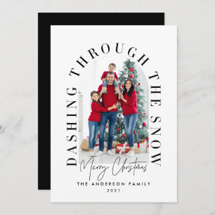 Modern typography arch 1 photo black Christmas