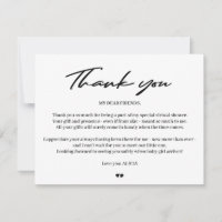 Modern typography baby virtual shower thank you