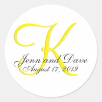 Modern Typography Basic Monogram 3d Wedding Favour