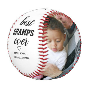 Modern Typography Best Gramps Ever Photo Gift Baseball