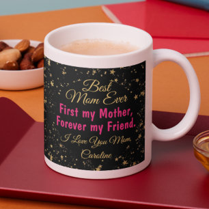 Modern Typography Black Best Mum Ever Mothers Day Mug