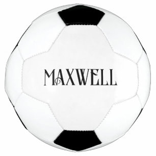 Modern Typography Black Monogram Football