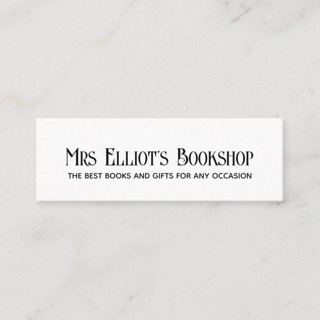 Modern Typography Black & White Business Card (Front)