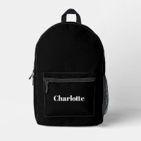 Modern typography black white custom name monogram