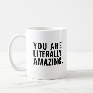 Modern Typography Black White Inspirational Quote Coffee Mug