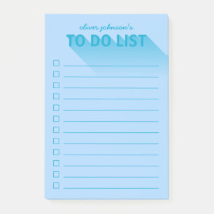 Modern Typography Blue To Do List Post-it Notes