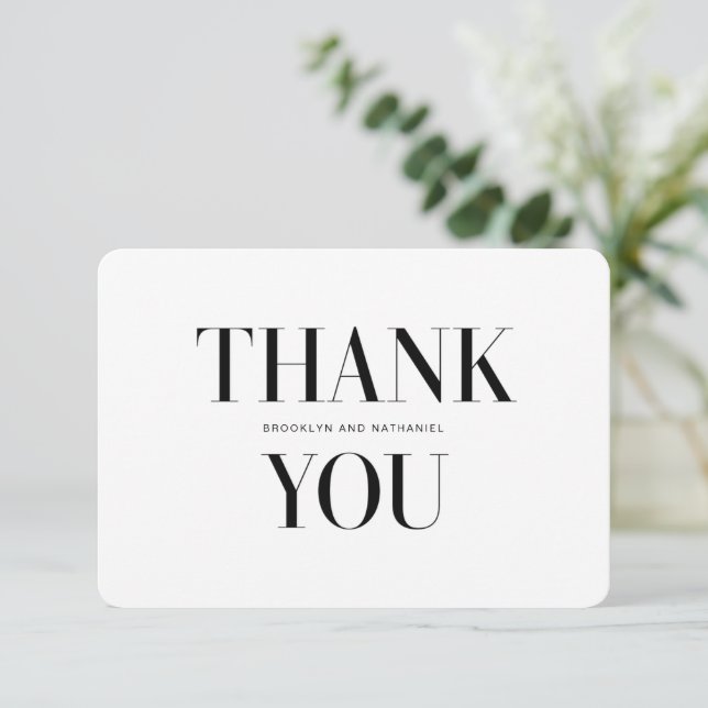  Modern Typography Bold Thank You Card (Standing Front)