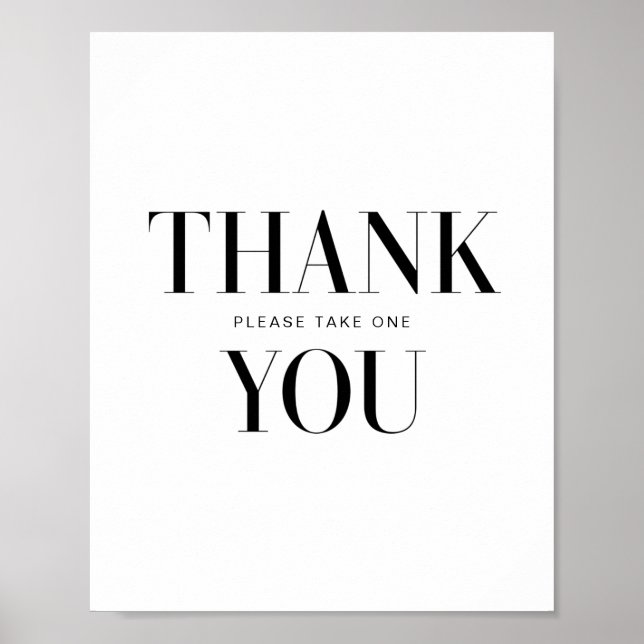  Modern Typography Bold Thank You Sign (Front)