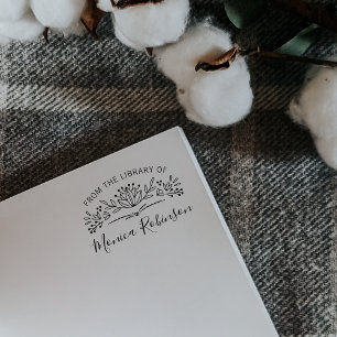 Modern Typography Botanical From The Library Of Rubber Stamp