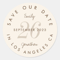 Modern Typography Brown Save the Date