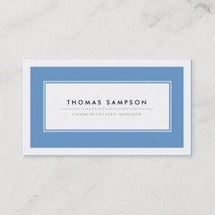 Modern Typography Business Cards - Blue