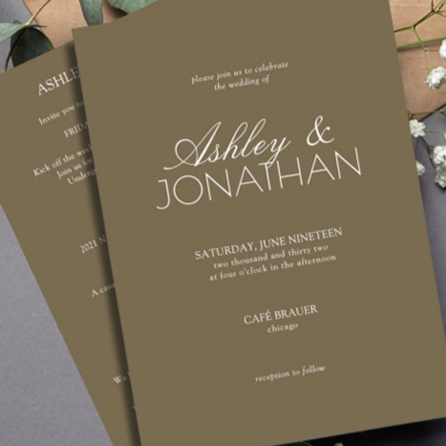 Modern Typography-Centric All-in-One Wedding Invitation (Creator Uploaded)
