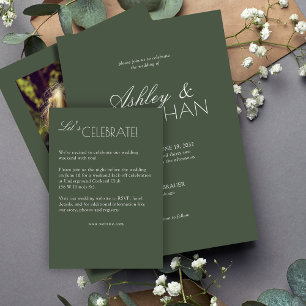 Modern Typography-Centric Wedding Enclosure Card