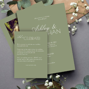 Modern Typography-Centric Wedding Enclosure Card