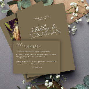 Modern Typography-Centric Wedding Enclosure Card