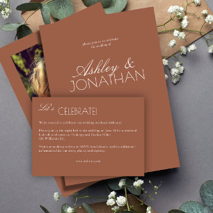 Modern Typography-Centric Wedding Enclosure Card