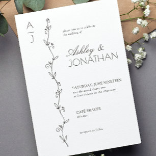 Modern Typography-Centric Wedding Invitation