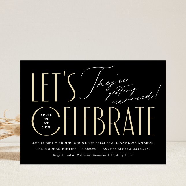 Modern Typography Chic Wedding Shower Invitation (Creator Uploaded)