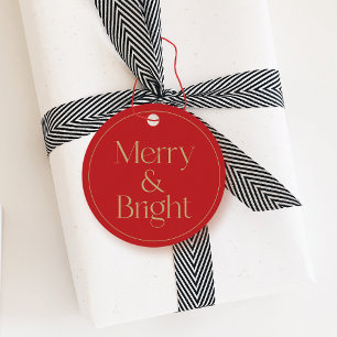 Modern Typography Christmas Hang Tag