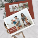Modern Typography Colour Block Photo Christmas Holiday Card<br><div class="desc">Modern Typography Colour Block Photo Christmas Holiday Card. Click the edit button to customise with your details.</div>