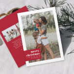 Modern Typography Colour Block Photo Christmas Holiday Card<br><div class="desc">Simple Modern Typography Colour Block Photo Christmas Holiday Card. Click the edit button to customise with your details.</div>