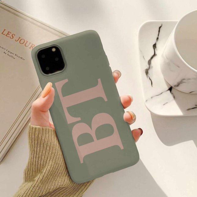 Modern Typography Custom Initials Monogram Case-Mate iPhone Case (Creator Uploaded)