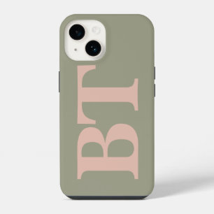 Modern Typography Custom Initials Monogram iPhone 14 Case