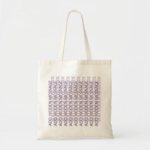 Modern Typography Custom Secret Message AM Tote Bag