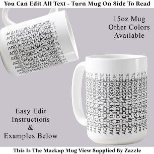 Modern Typography Custom Secret Message BG Coffee Mug