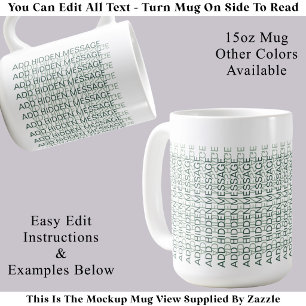 Modern Typography Custom Secret Message GG Coffee Mug
