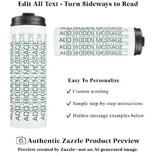 Modern Typography Custom Secret Message GG Thermal Tumbler