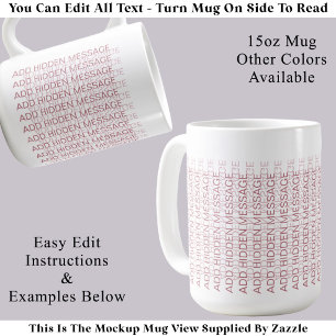 Modern Typography Custom Secret Message PP Coffee Mug
