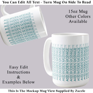 Modern Typography Custom Secret Message TT Coffee Mug