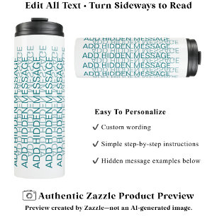 Modern Typography Custom Secret Message TT Thermal Tumbler