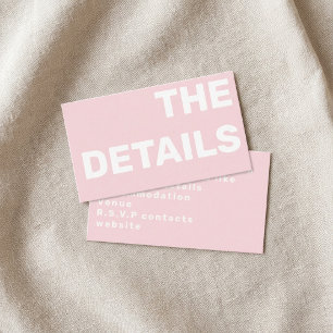 Modern typography details enclosure card