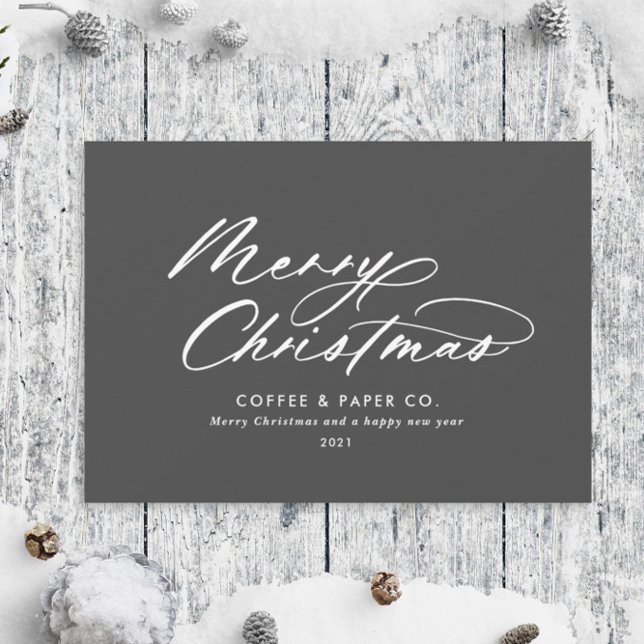 Modern typography elegant script corporate holiday card (Creator Uploaded)