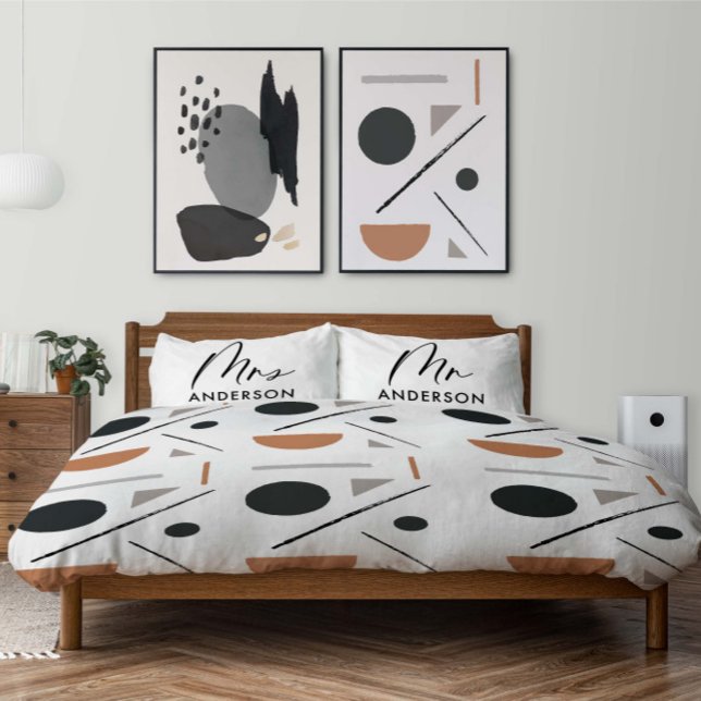 Modern typography elegant script mr gift pillow pillowcase (Creator Uploaded)