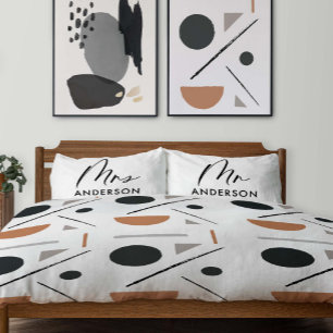 Modern typography elegant script mrs gift pillowcase
