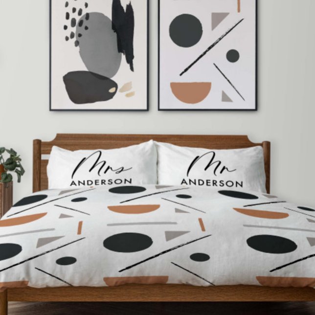 Modern typography elegant script mrs gift pillowcase (Creator Uploaded)