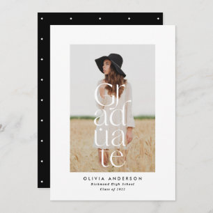 Modern typography elegant stylish bold photo announcement