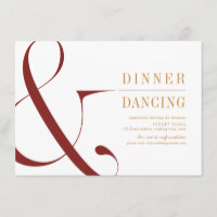 Modern typography fall wedding reception
