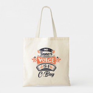 Modern Typography funny Quotes Tote Bag